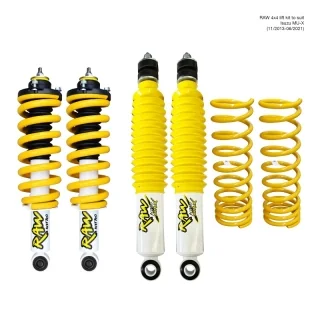 ISUZU MU-X UCS85 (11/2013 - 6/2021) - RAW NITRO FRONT - RAW NITRO MAX REAR LIFT KIT - PREASSEMBLED STRUTS