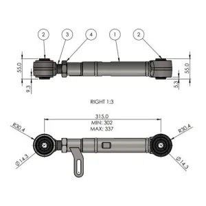 SuperPro Adjustable Trailing Arm Kit - TRC498