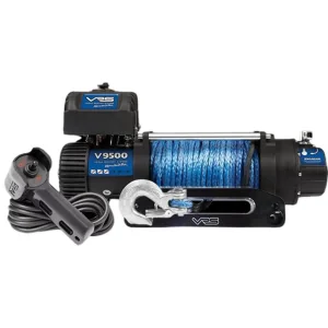 VRS 9,500lbs Electric Winch 12V with Synthetic Rope - V9500S