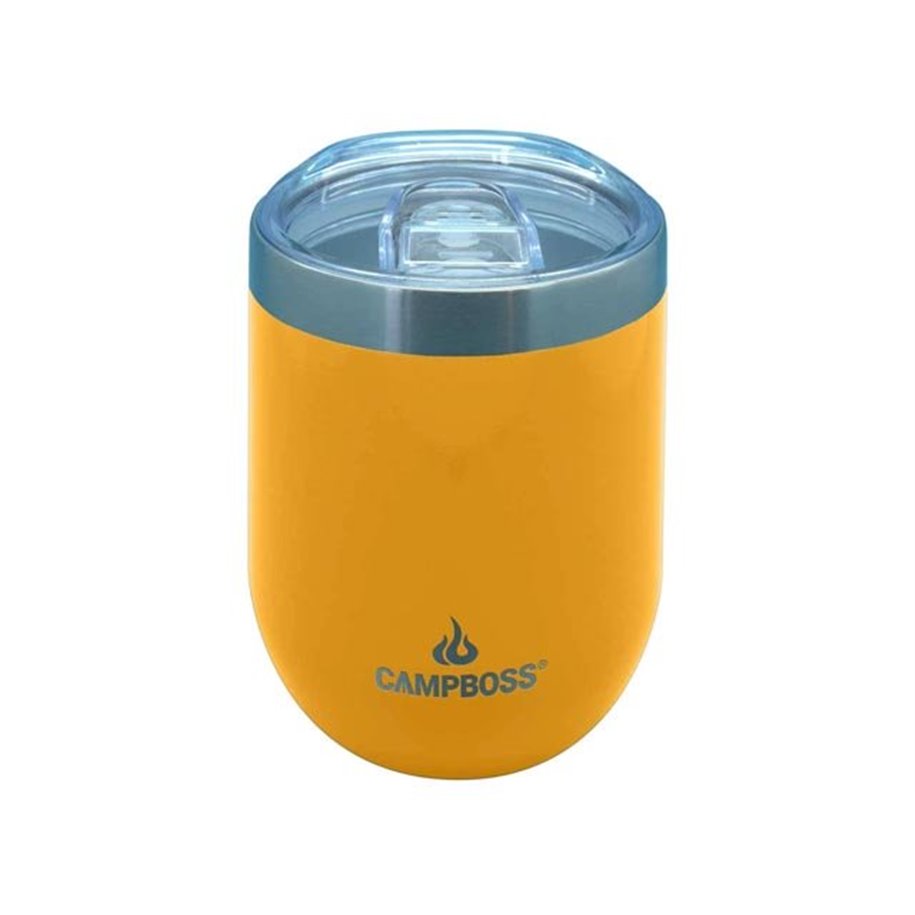 CAMPBOSS by All 4 Adventure 12oz Wine Tumbler-Mango (Each) - CB-BOSSWINETUMBLER-MANGO