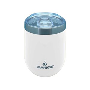 CAMPBOSS by All 4 Adventure 12oz Wine Tumbler-White (Each) - CB-BOSSWINETUMBLER-WHITE