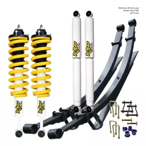 Complete Lift Kit Bundle - Toyota Hilux N80 (REVO) (2015 on) - Raw Nitro Lift Kit - Preassembled Struts - Upper Control Arms