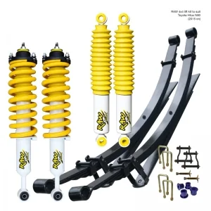 Complete Lift Kit Bundle - Toyota Hilux N80 (REVO) (2015 on) - Raw Nitro Max Lift Kit - Preassembled Struts - Upper Control Arms