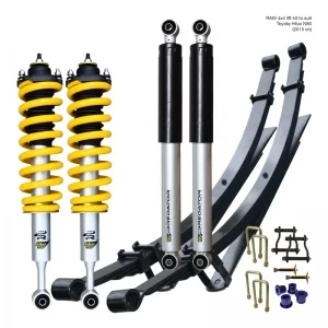Complete Lift Kit Bundle - Toyota Hilux N80 (REVO) (2015 on) - Raw Predator Lift Kit - Preassembled Struts - Upper Control Arms