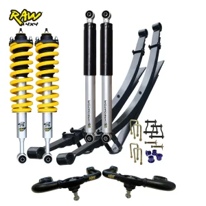 Complete Lift Kit Bundle - Toyota Hilux N80 (REVO) (2015 on) - Raw Predator Lift Kit - Preassembled Struts - Upper Control Arms