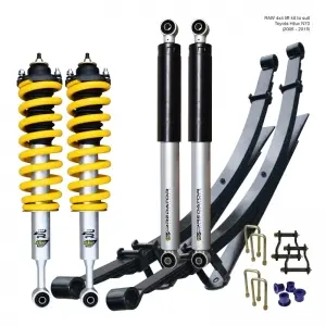 Complete Lift Kit - Toyota Hilux N70 (Vigo) (2005 to Mid 2015) - Raw Predator - Preassembled Struts